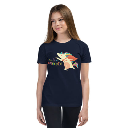 Time To Be A Unicorn Girl's Short Sleeve T-Shirt